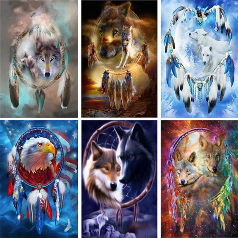 Diy 5d алмазная Картина Орел Волк Алмазная вышивка домашнее украшение искусство