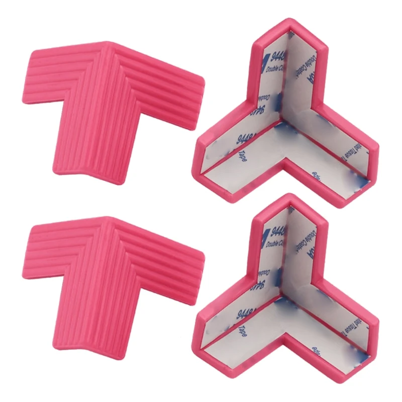 

K3NE 4 Pcs/Set Table Desk Corner Guard Edge Anticollision Guards Soft Silicone Baby Safe Corner Protector for Newborn Infants