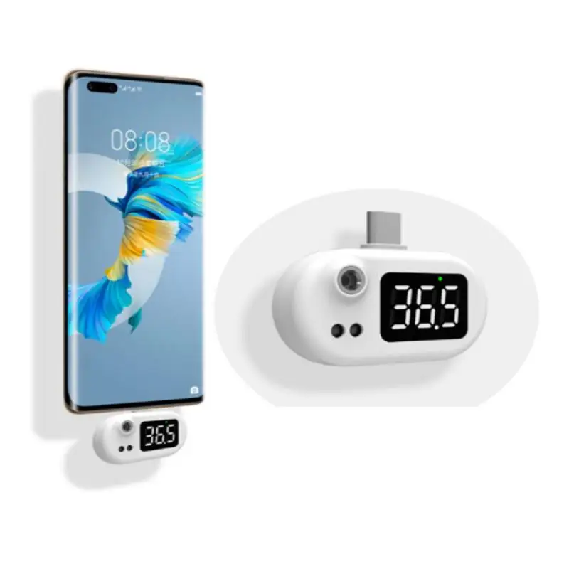 

USB Type C and Micro-USB Jack Thermometer Mini Cell Phone Thermometer Infrared Thermometer for Samsung Huawei Xiaomi