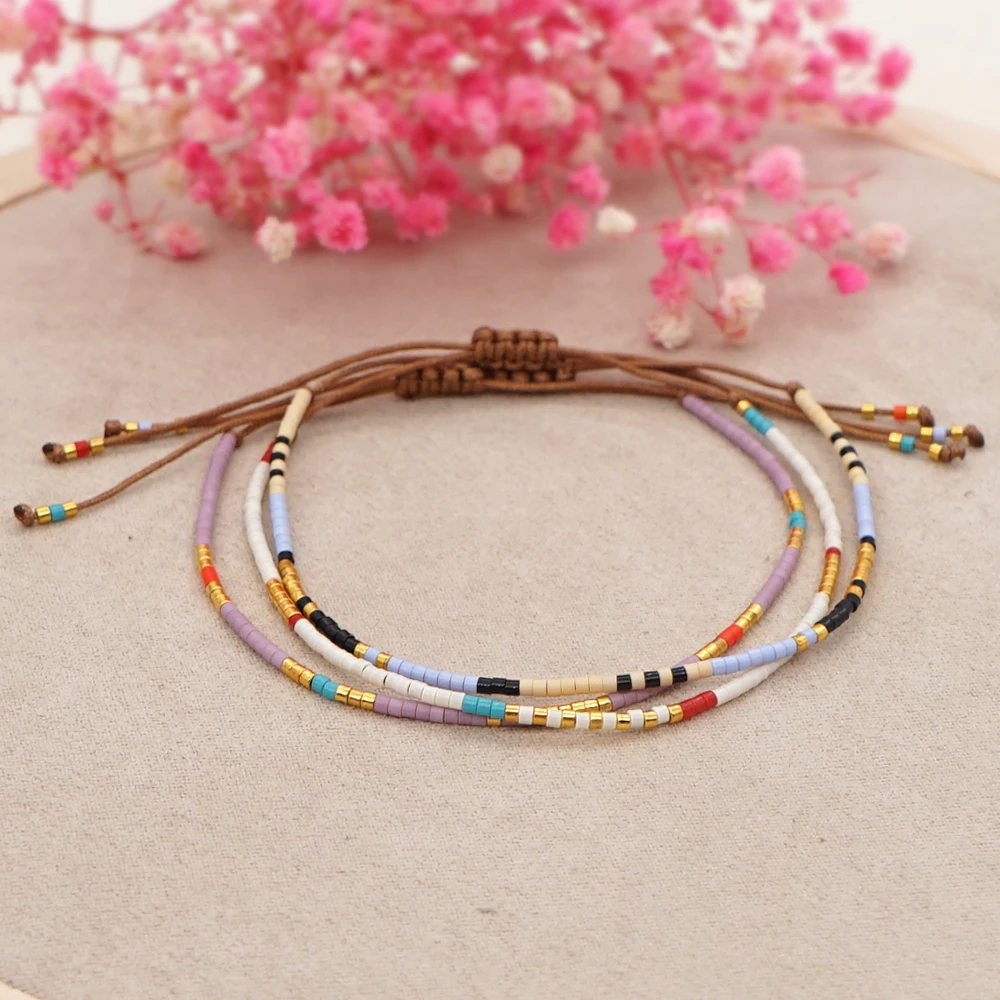 Браслет Go2Boho Миюки из бисера для женщин простой женские браслеты ювелирные