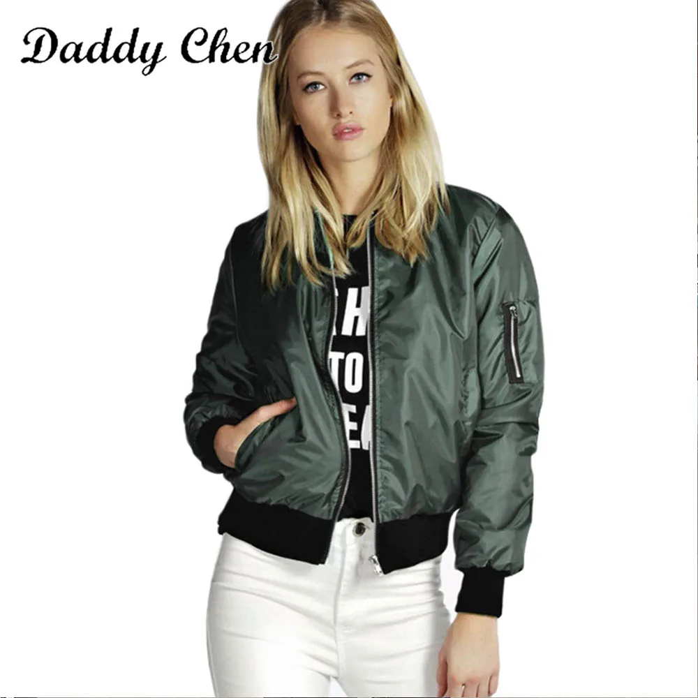 Женское короткое пальто на молнии однотонная верхняя одежда с длинным рукавом