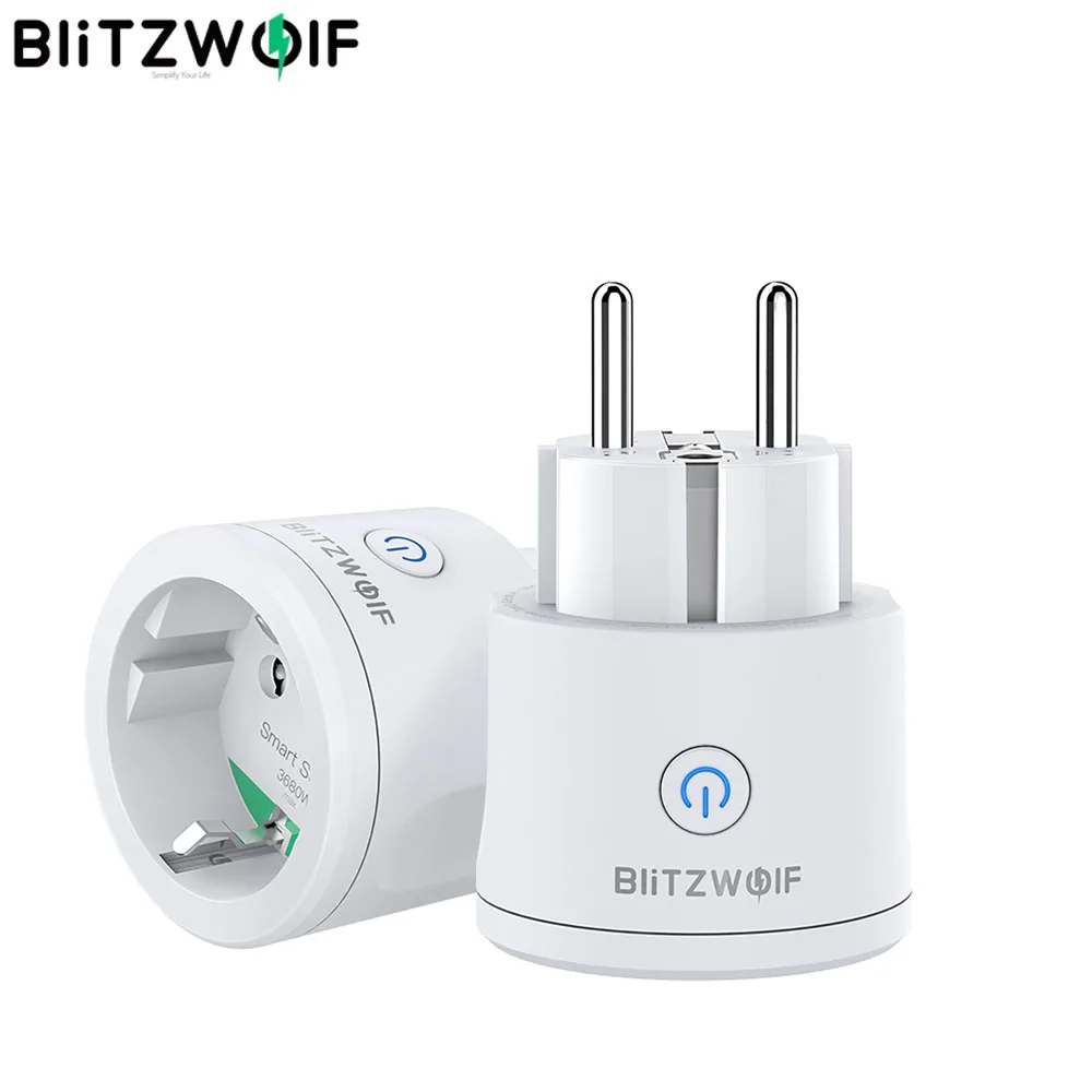 BlitzWolf 3680W 16A ЕС Plug WIFI Smart Socket Выход Home Беспроводной адаптер питания Дистанционное