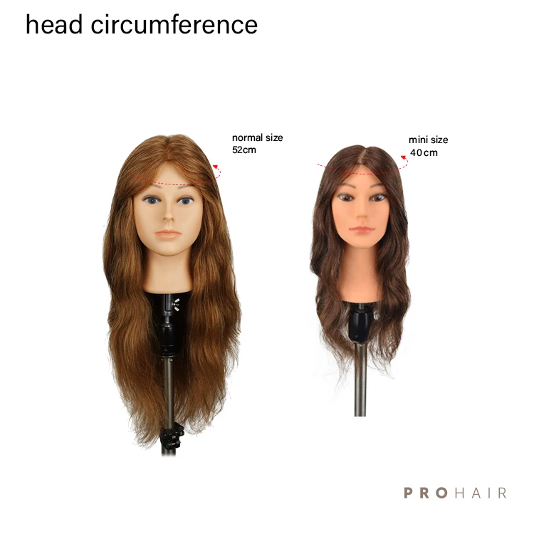 PROHAIR 45 см 1" человеческие волосы темно-коричневого цвета мини обучение головы Салон Женский манекен головы Парикмахерская Практика Обучение