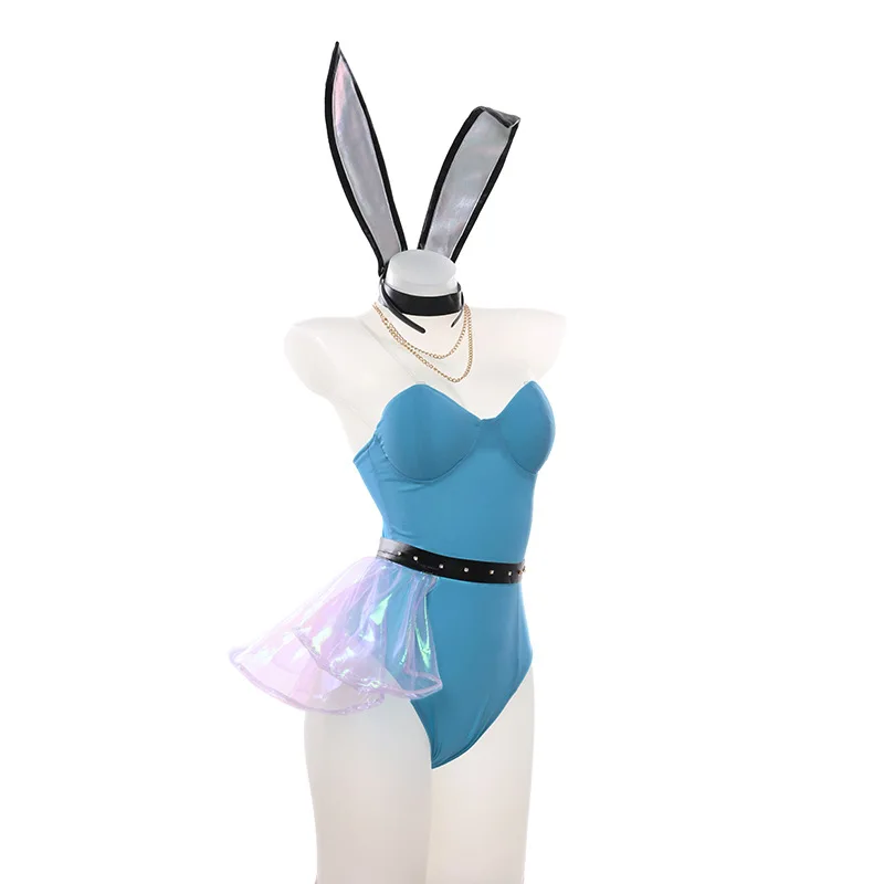 

Seraphine Cosplay Bunny Girl Sexy Costumes Game LOL KDA Anime Cosplay Costume Catsuit Party Halloween Girls Dress