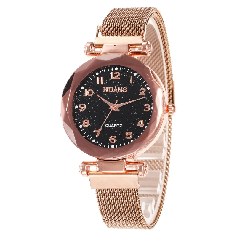 

Fashion Trend Inlaid Diamond British Bracelet Watch Magnet Band Watch Women Simple Number Dial Luxury Ladies Quartz Wristwatches