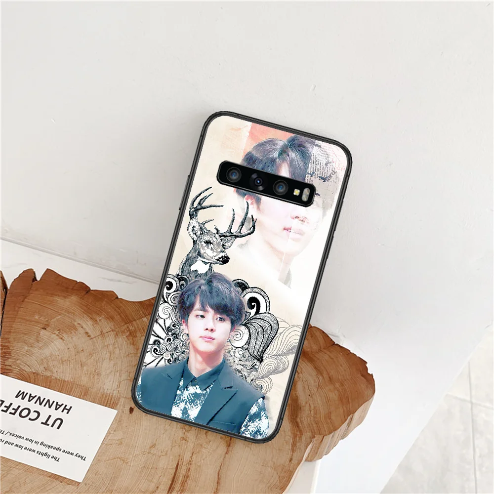 

Bangtan Boys Kim Seok Jin Phone Case For Samsung Galaxy Note S 8 9 10 20 Plus E Lite Uitra black Hoesjes Luxury Prime Soft Etui