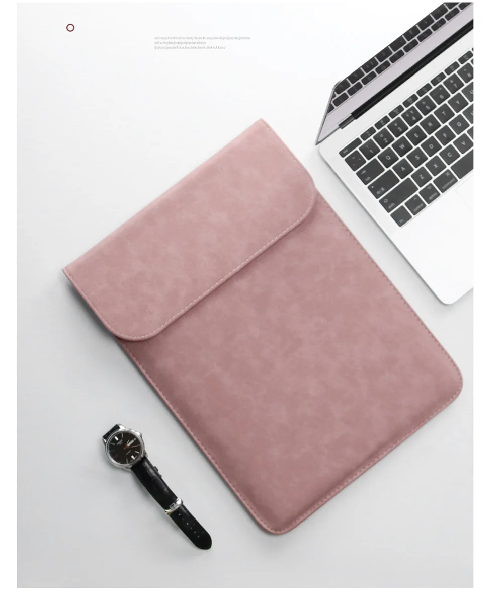 Portable PU Laptop Sleeve Bag Notebook Handbag Case For Macbook Air Pro 11 12 13 Retina New Pro 13.3 15.4 Touch Bar Cover