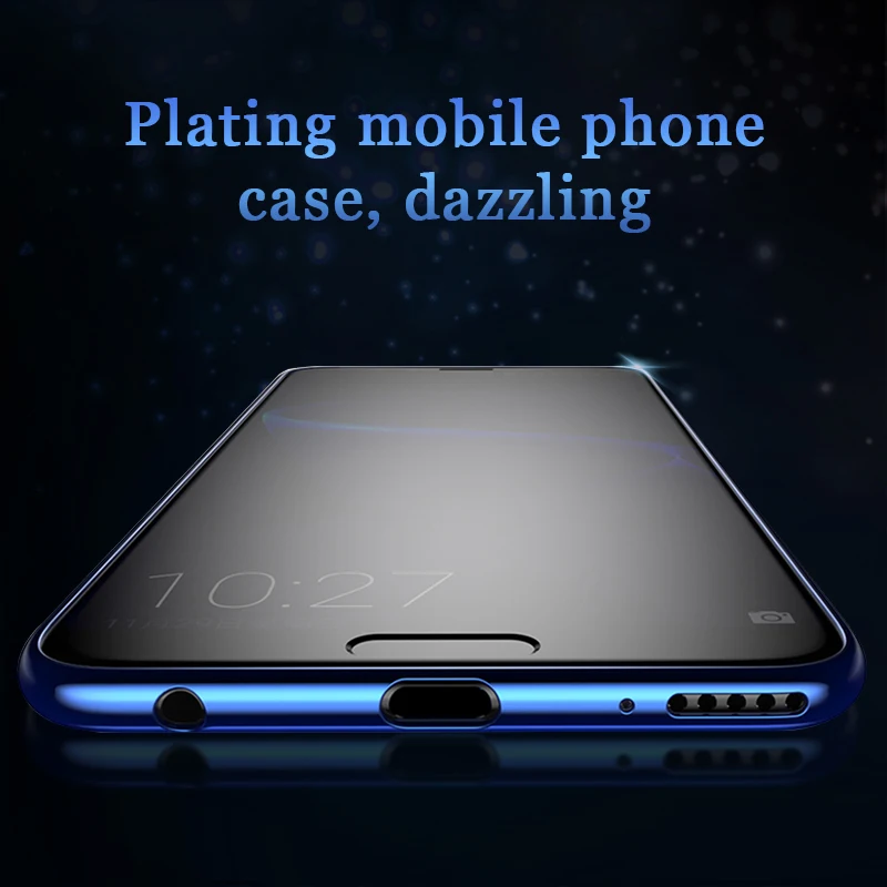 Ультратонкий Мягкий чехол из ТПУ с гальваническим покрытием для Huawei Honor 20 Pro 10 lite 9