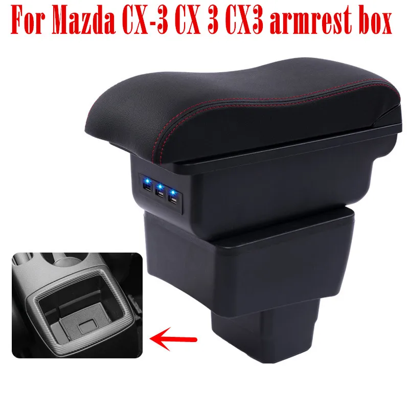 Для Mazda CX-3 CX 3 CX3 подлокотник USB зарядный интерфейс повышает содержание