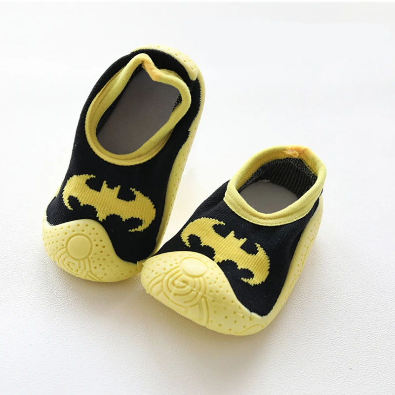 Baby Shoes Newborn First Walkers Soft Sole Toddler Chaussure Black Batman Booties Boy Girl Rubber Anti-slip Infant |