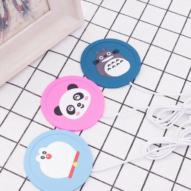 Новинка полезные USB теплые коврики для чашек милый мультяшный нагревательный