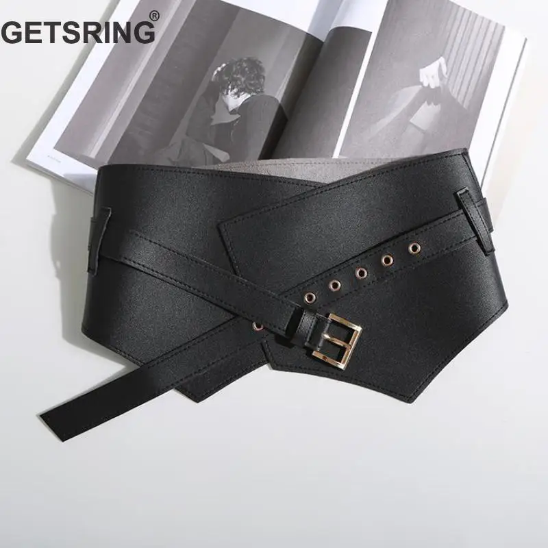 GETSRING женский ремень новый осенний зимний Универсальный широкий пояс с пряжкой