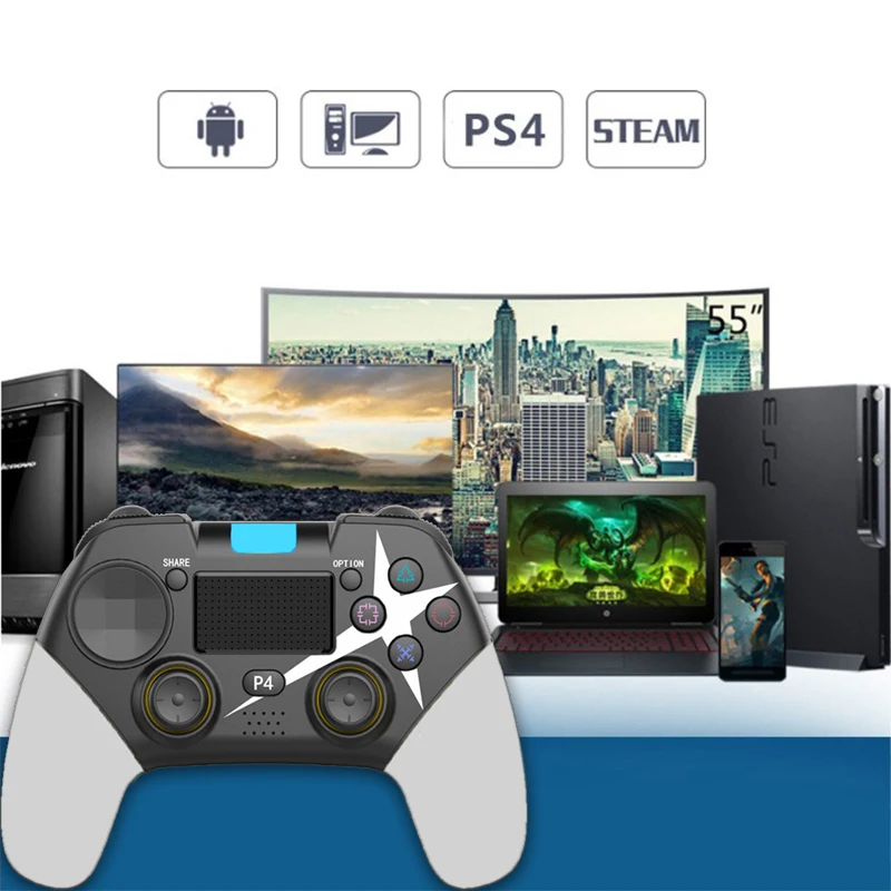 Для Sony PS4 контроллер Bluetooth 4 0 Вибрационный геймпад для Slim/Pro/Android/Паровой/ПК