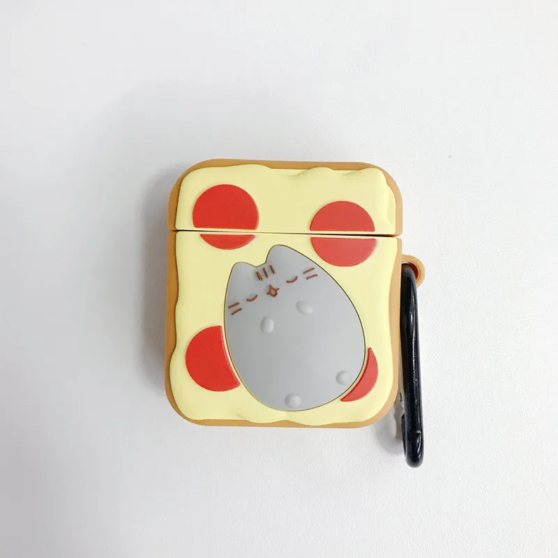 2 3D Lovely Japan Donuts Toast Cat Kitty Headphone Cases For Apple Airpods 1/2 Cute Silicone Protection Earphone Cover Accessories - Цвет: 2