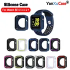 Чехол YanXu из ТПУ для Apple Watch, чехол 6 SE 5 4 44 мм 40 мм, силиконовый защитный бампер для iWatch серии 3 2 38 мм 42 мм, аксессуары 44