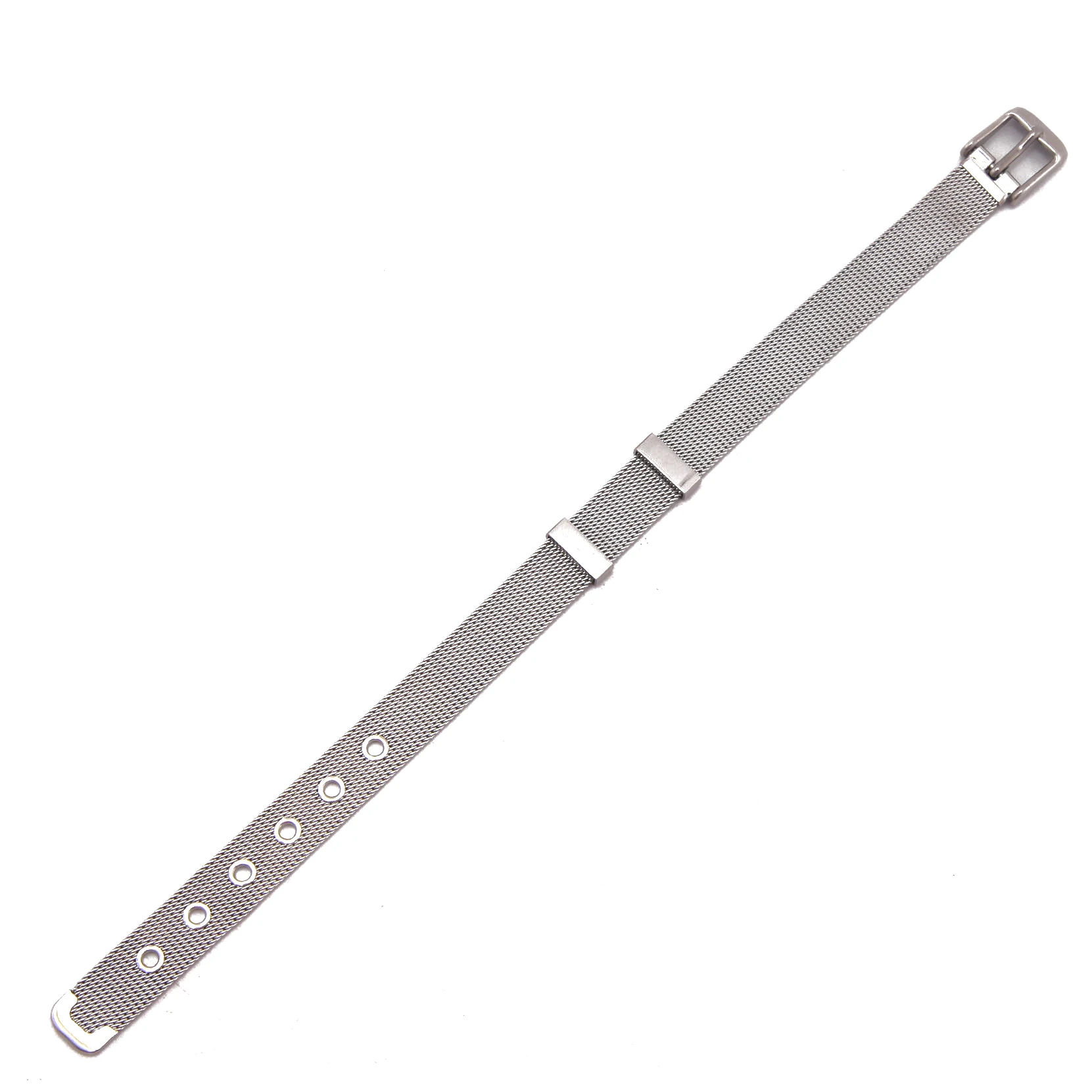SANSHOOR Hot Selling Regular size 21cm*10mm silver plated Gold Rose Stainless Steel Mesh Bracelet For DIY Charms Bands | Украшения и