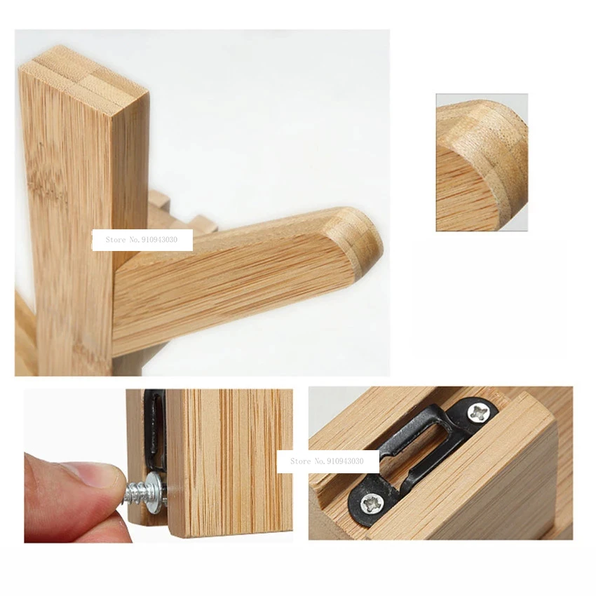 JP150420 Креативная одежда сумки дерево из массива дерева Настенная Вешалка