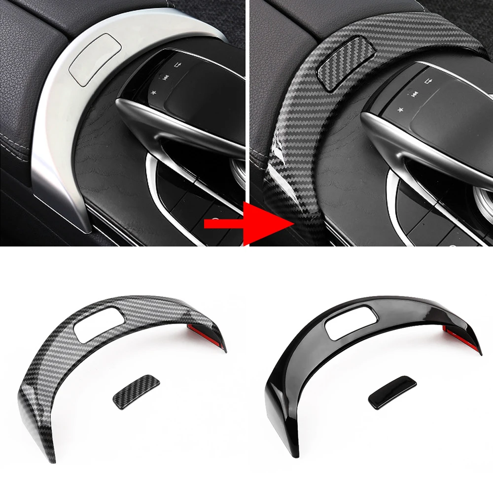 

K-Автомобильный подлокотник Кнопка рамка переключатель рамка наклейка отделка Крышка для Mercedes Benz C Class W205 GLC X253 2015-2020