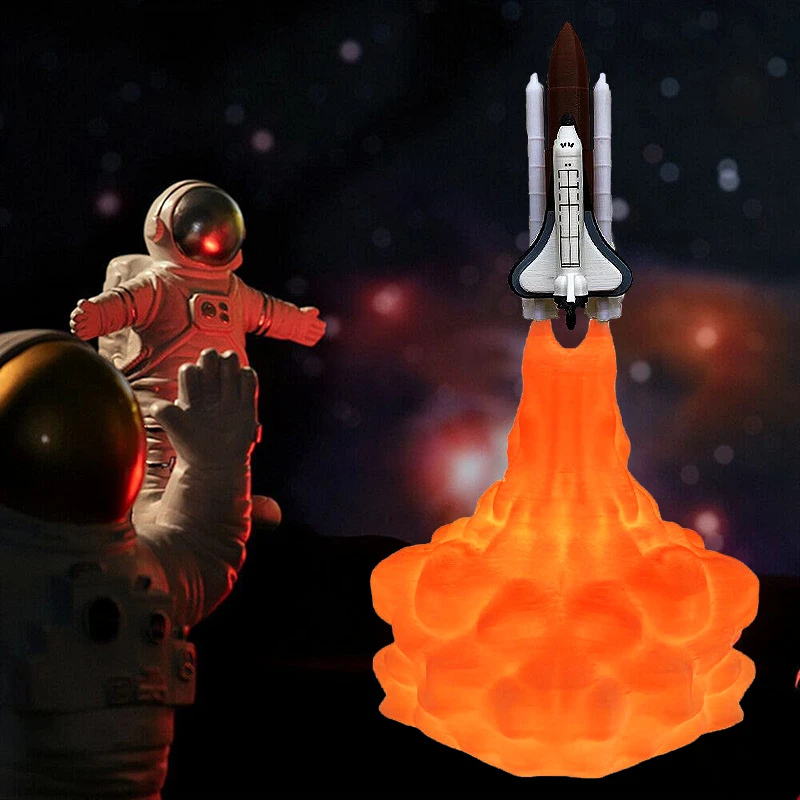 DIY реактивный Запуск печати огня дышащий Дракон ночные светильники 3D печать