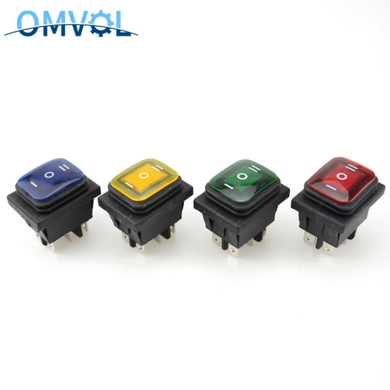 

1PC 12V led fixed locking Waterproof 6Pin Rocker Switch 3 Positions