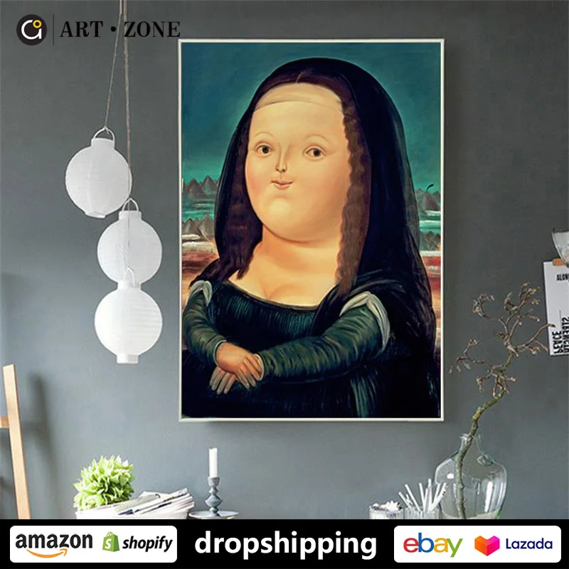 Креативная милая фотография с Моной Лизой фотообои для гостиной декор спальни