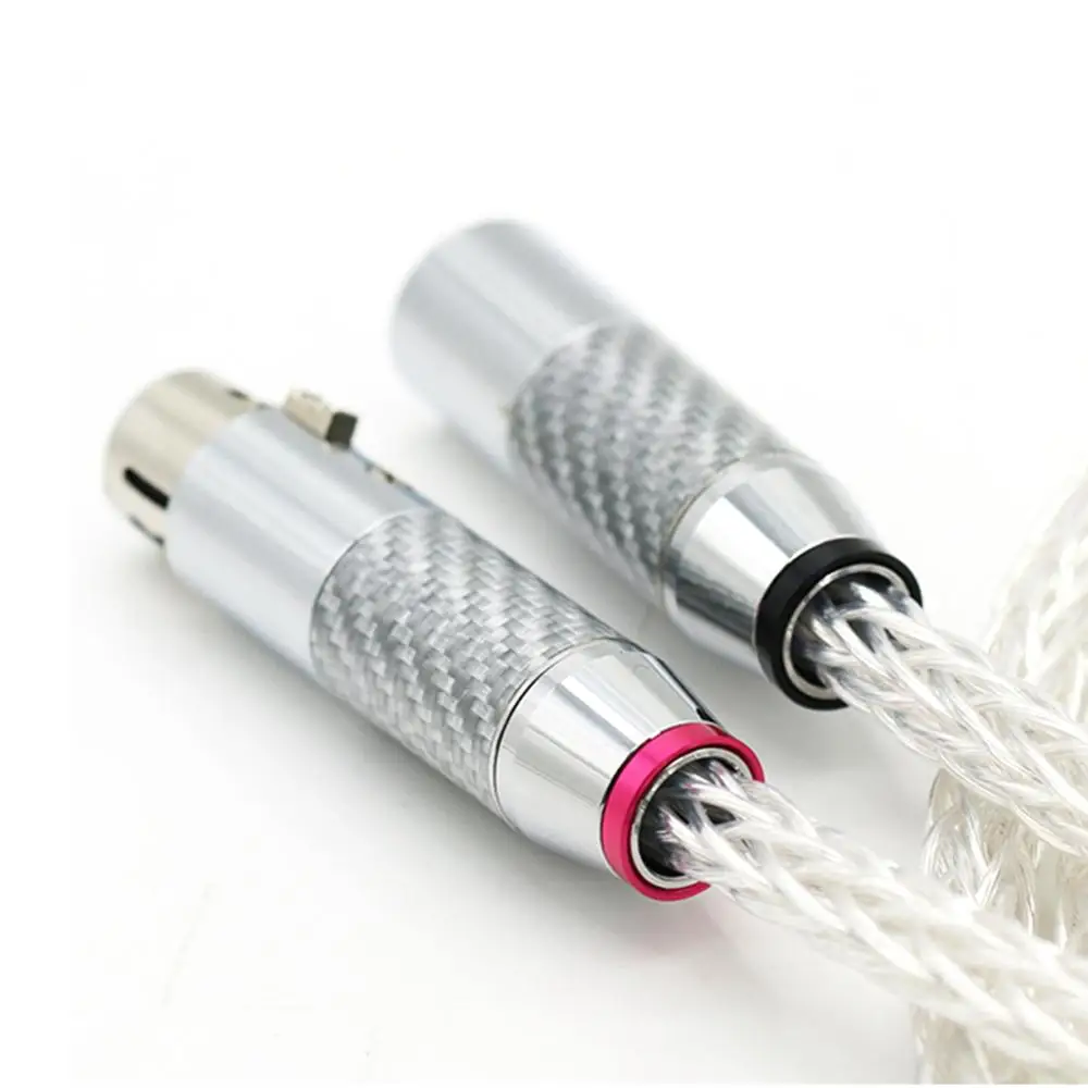 Hi-End 8AG посеребренный OCC 3 контакта XLR сбалансированный кабель динамика с разъемом