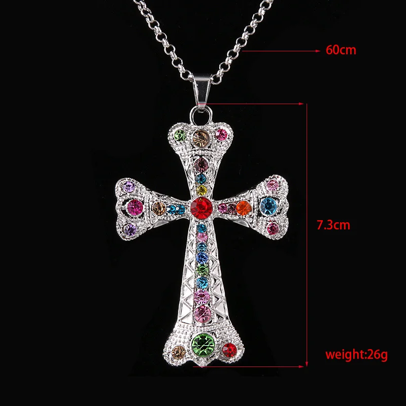 10 видов стилей Стразы Крест белого цвета с украшением в виде кристаллов ожерелье