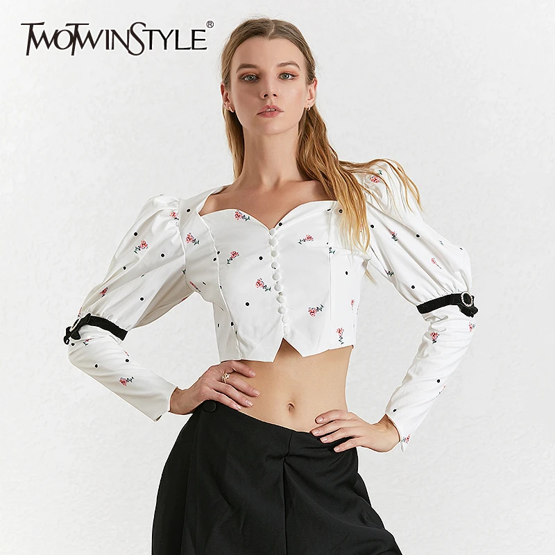 TWOTWINSTYLE Коралловое платье с принтом и бантиком на шнуровке женская рубашка