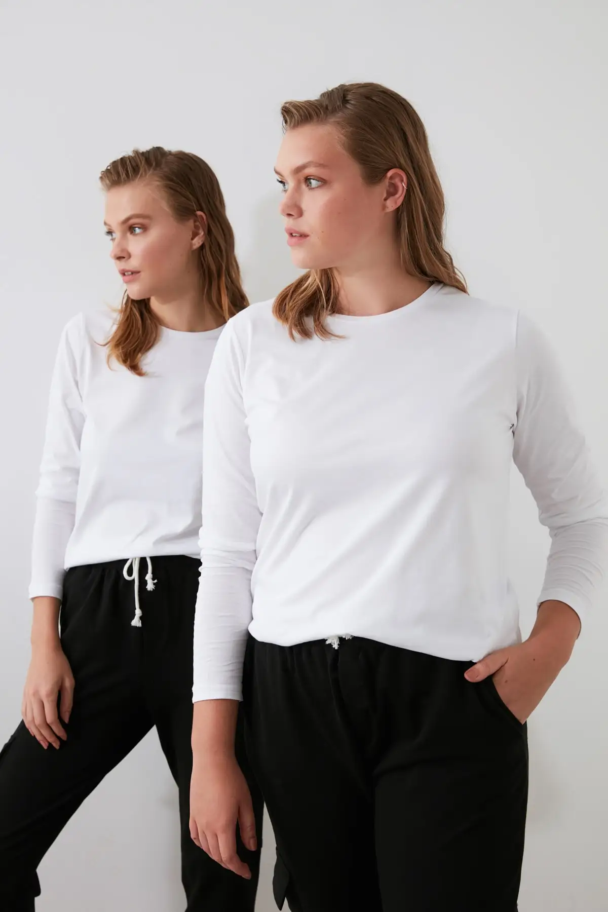 

Trendyol Long Sleeve Cycling Neck Basic Knitted T-Shirt TWOAW21TS0098