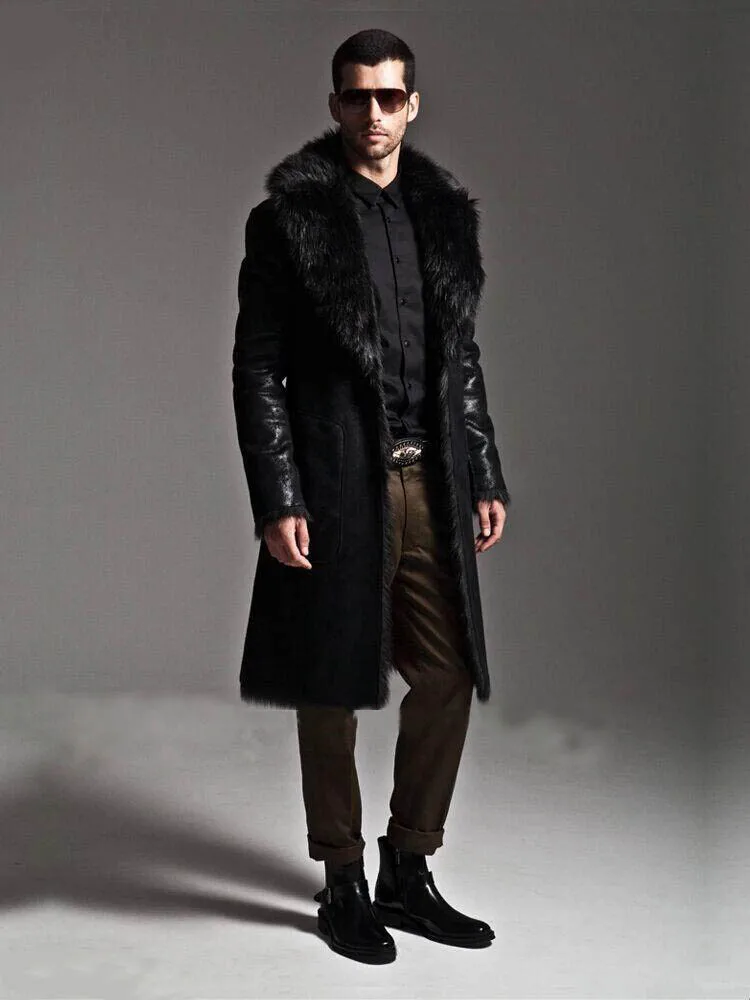 Зимняя кожаная куртка мужские куртки из овчины мотоциклетные с подкладкой