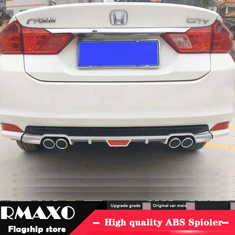 

Для HONDA City ABS задний бампер диффузор защитные бамперы для 2015-2017 City Body kit бампер задний спойлер