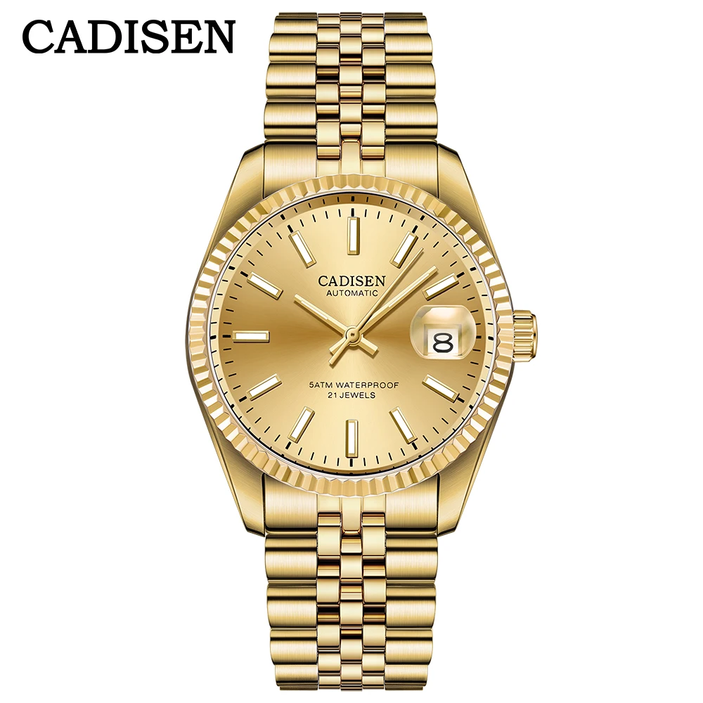 

2022 New CADISEN Men's Watches All Gold Mechanical watch for men luxury automatic watch men stainless steel waterproof clock man