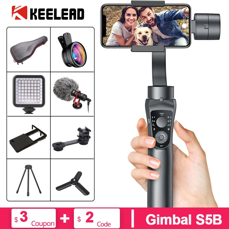KEELEAD шарнирный стабилизатор для камеры GoPro S5B 3 осевой портативный монопод w/фокус