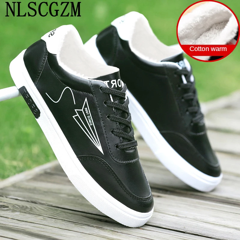 

White Leather Casual Shoes Black Skateboard Mens Casual Shoes Hot Sale Sneakers Luxury Designer Shoes Men Zapatillas De Hombre
