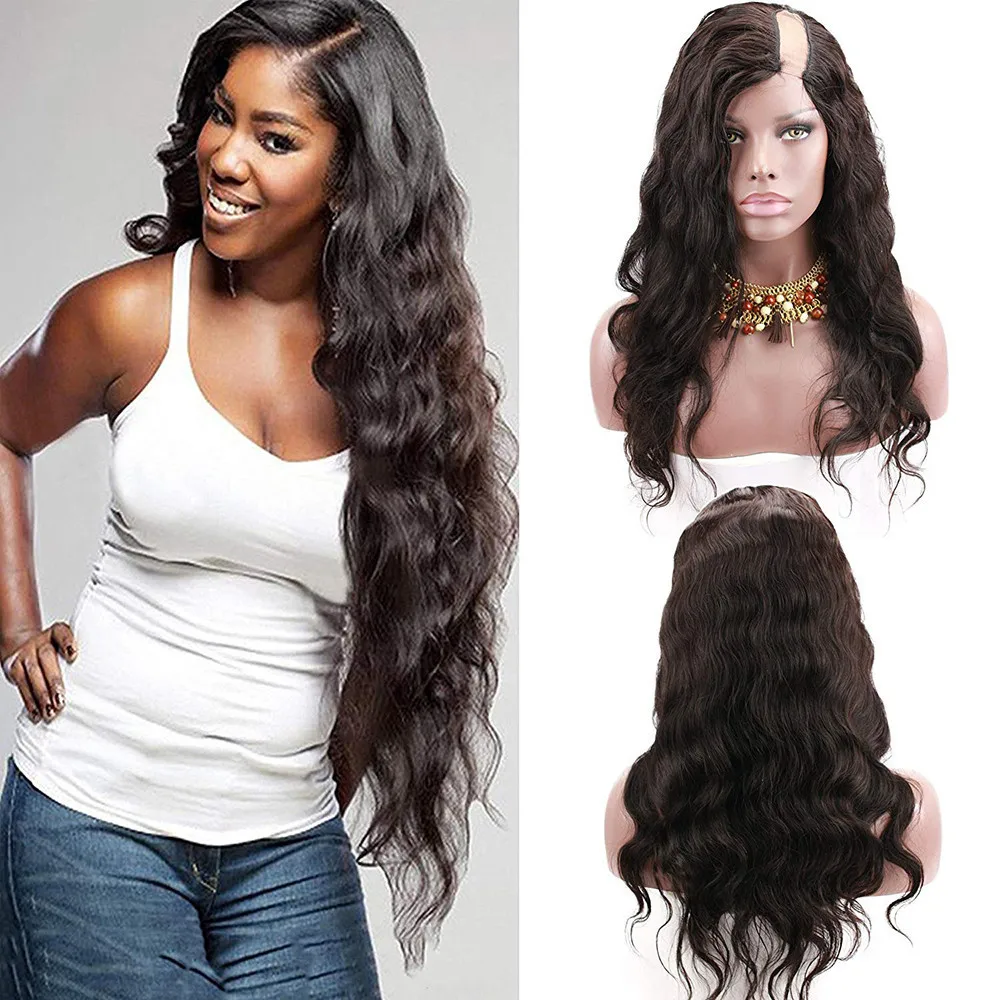 180%D Body Wave Upart Wigs Glueless Human Hair Wigs For Women Brazilian Remy Hair Wigs 4x1inch Human Hair Wig With Clips Combs