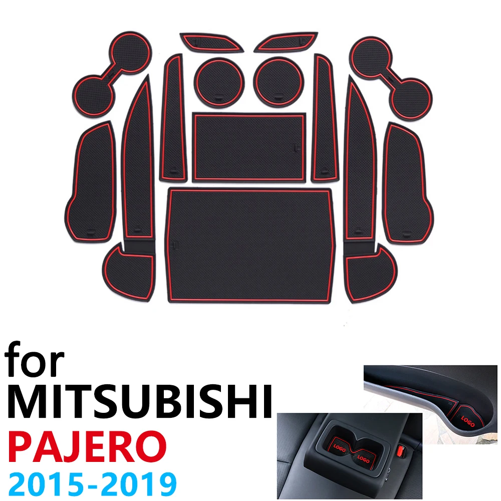 Anti-Slip Rubber Cup Cushion Door Groove Mat for Mitsubishi Pajero Sport Montero Shogun 2015~2019 2016 Accessories Car Stickers Anti-Slip Rubber Cup Cushion Door Groove Mat for Mitsubishi Pajero Sport Montero Shogun 2015~2019 2016 Accessories Car Stickers