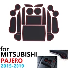 Противоскользящий резиновый коврик для подстаканника, дверной паз для Mitsubishi Pajero Sport Montero Shogun 2015  2019 2016, аксессуары, автомобильные наклейки