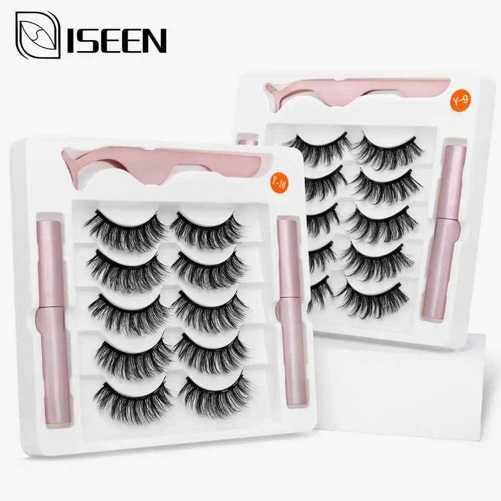 Набор Магнитных накладных ресниц 2/3/5 пар 5 магнитных водонепроницаемая подводка