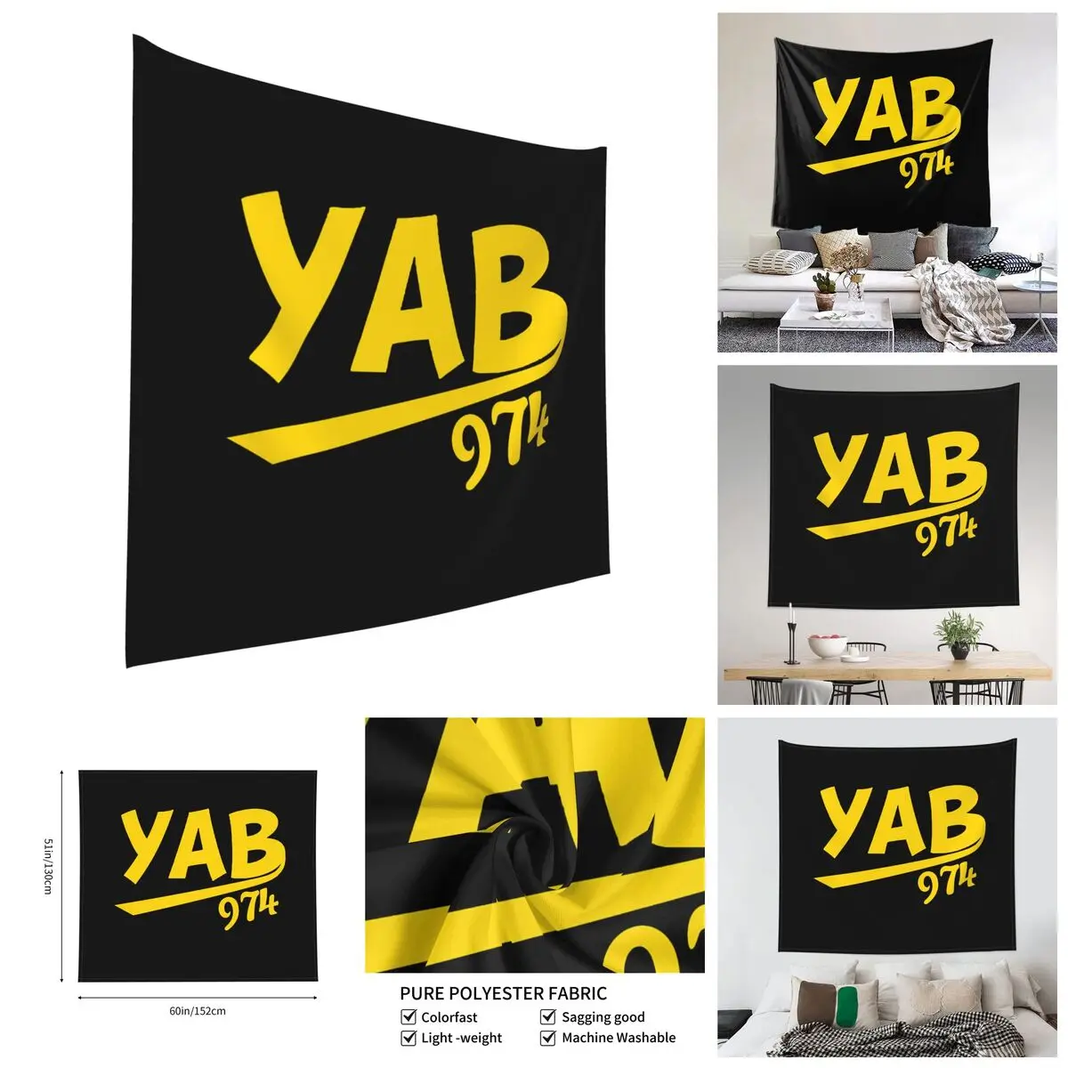 

Yab 974 Reunion Islandby B Buzz Tapestry premium Tapestries Print Humor Graphic R248 murals