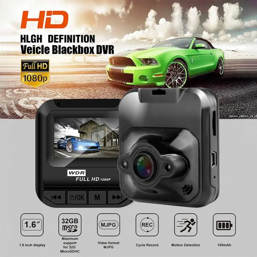 

1080P HD Auto Car DVR Camera Dash Video Recorder Portable Durable Fashion LCD G-sensor Night Vision Q1 Dash Cam HD Mirror Cam