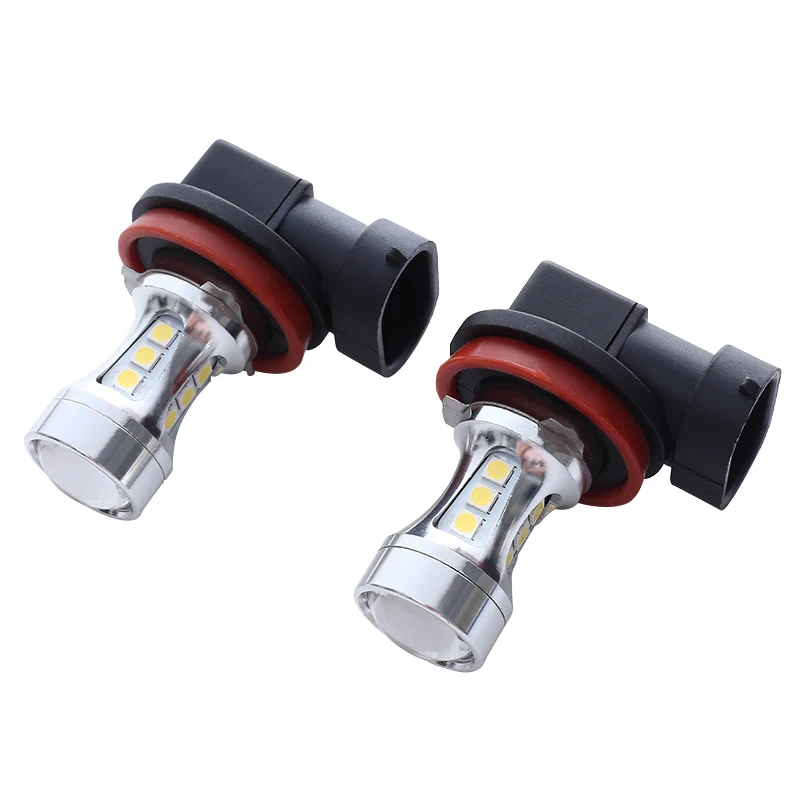 2 шт. H11 18SMD330 Светодиодный противотуманный светильник лампа DC12 24V 5 Вт 600лм сигнал