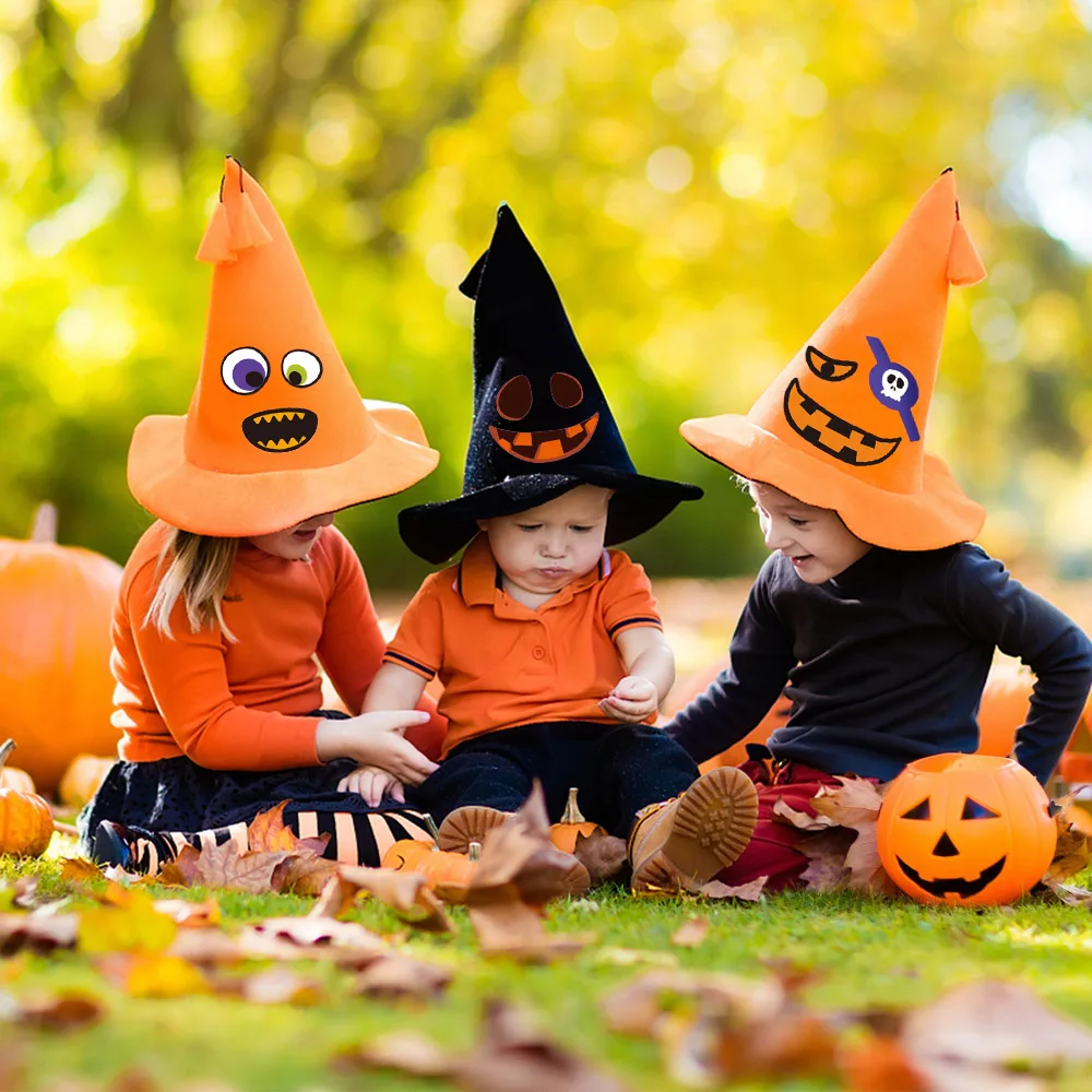 2 набора наклеек на Хэллоуин тыквы забавное лицо гримаса Набор для Хэллоуина