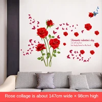 warm bedroom wallpaper decal wall decal bedside background wall decal wallpaper self adhesive wall decoration wall rose orchid t