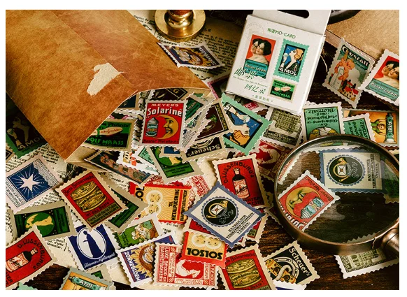 46 шт./кор. винтажные штампы наклейки для детей в стиле ретро и школы | Канцтовары