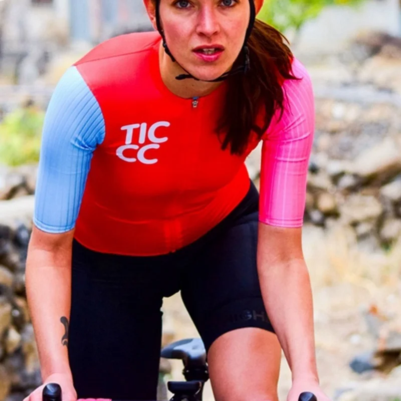 Latest Cycling Jersey Women Summer short sleeve female cycle clothing MTB BMX Road bike riding wear Breathable sport shirt