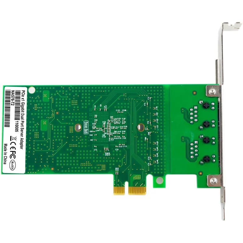 Фанми 82576 EB/Гб адаптер с двумя портами для PCI-E X1 Gigabit Ethernet сетевой карты 10/100/1000 Мбит сетевой адаптер геймпад проводной E1G42ET
