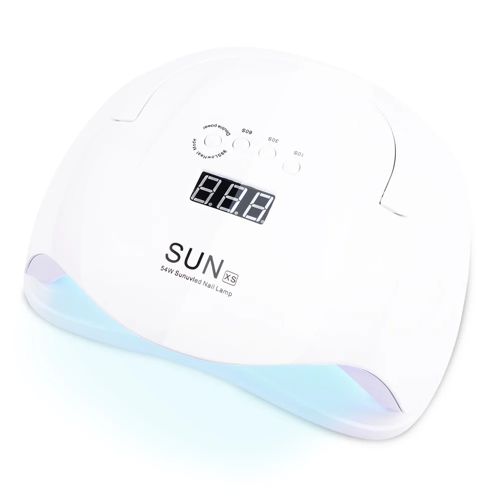 54W SUN XS UV Lamp LED Two Hands Nail With LCD Display For All Gels Smart Time Sensor 10/30/60S Curing Polish | Красота и здоровье
