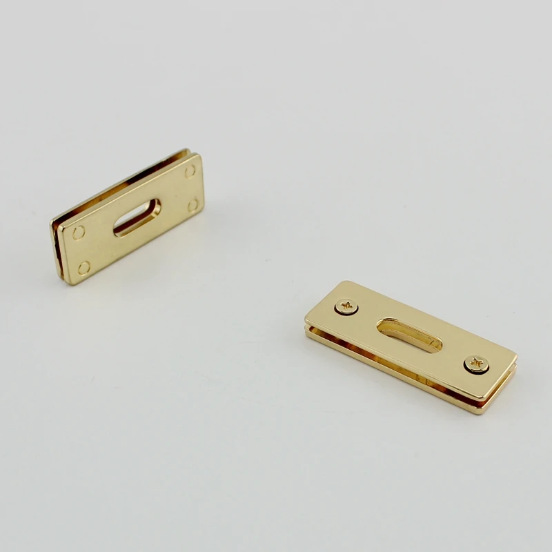 50pcs 44X16mm Gold Silver Tone squared grommet for purse bags straps bracelet belt connect metal alloy eyelets with screws | Багаж и сумки