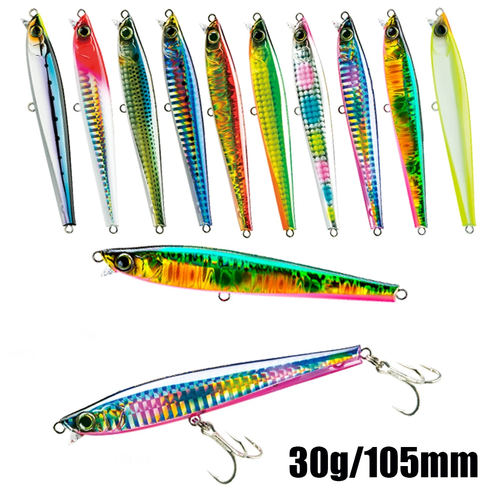

Transparent Crankbaits Outdoor 105mm 30g Minnow Baits Fish Hooks Lures Carp Fishing