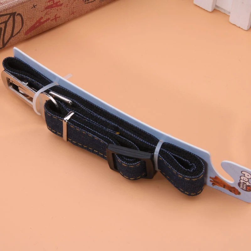 Джинсовый ремень безопасности для собак дешевый рычажный свинцовый зажим